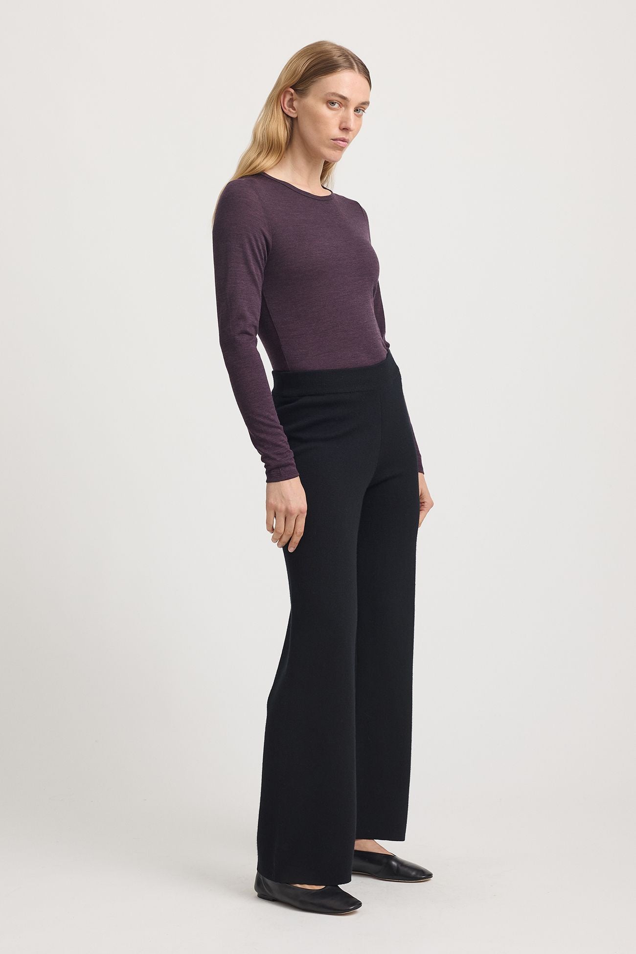Merino Crew Neck Long Sleeve Tee  Sumak