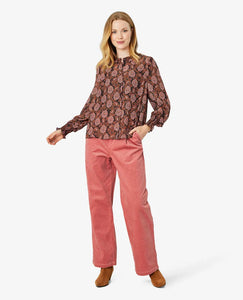 Nicoline Blouse Print Brown/Pink