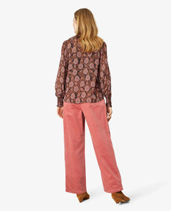 Nicoline Blouse Print Brown/Pink