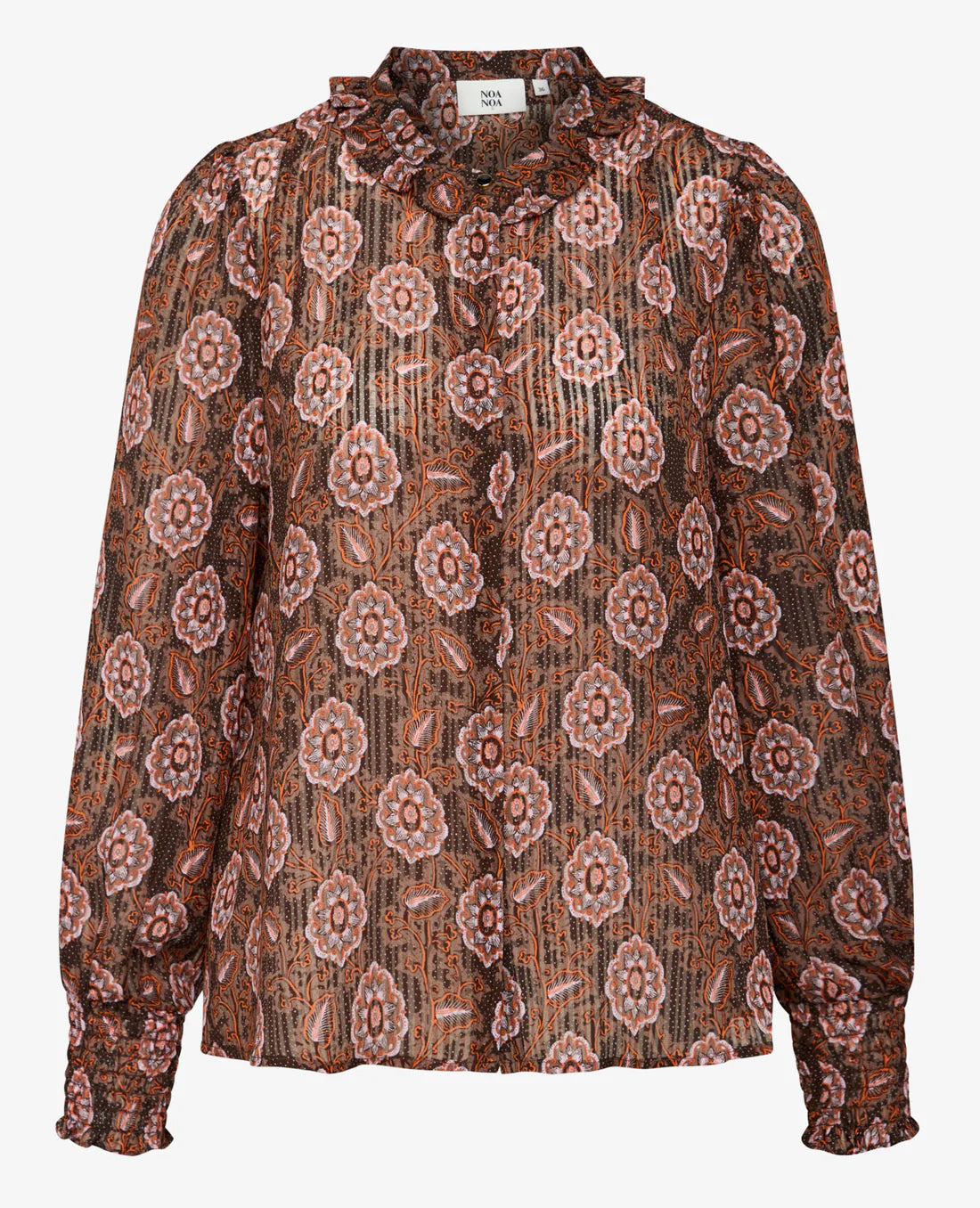 Nicoline Blouse Print Brown/Pink