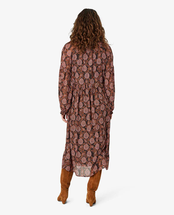 Nicoline Dress Print Brown/Pink