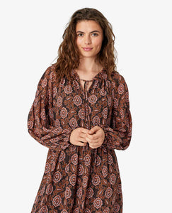 Nicoline Dress Print Brown/Pink