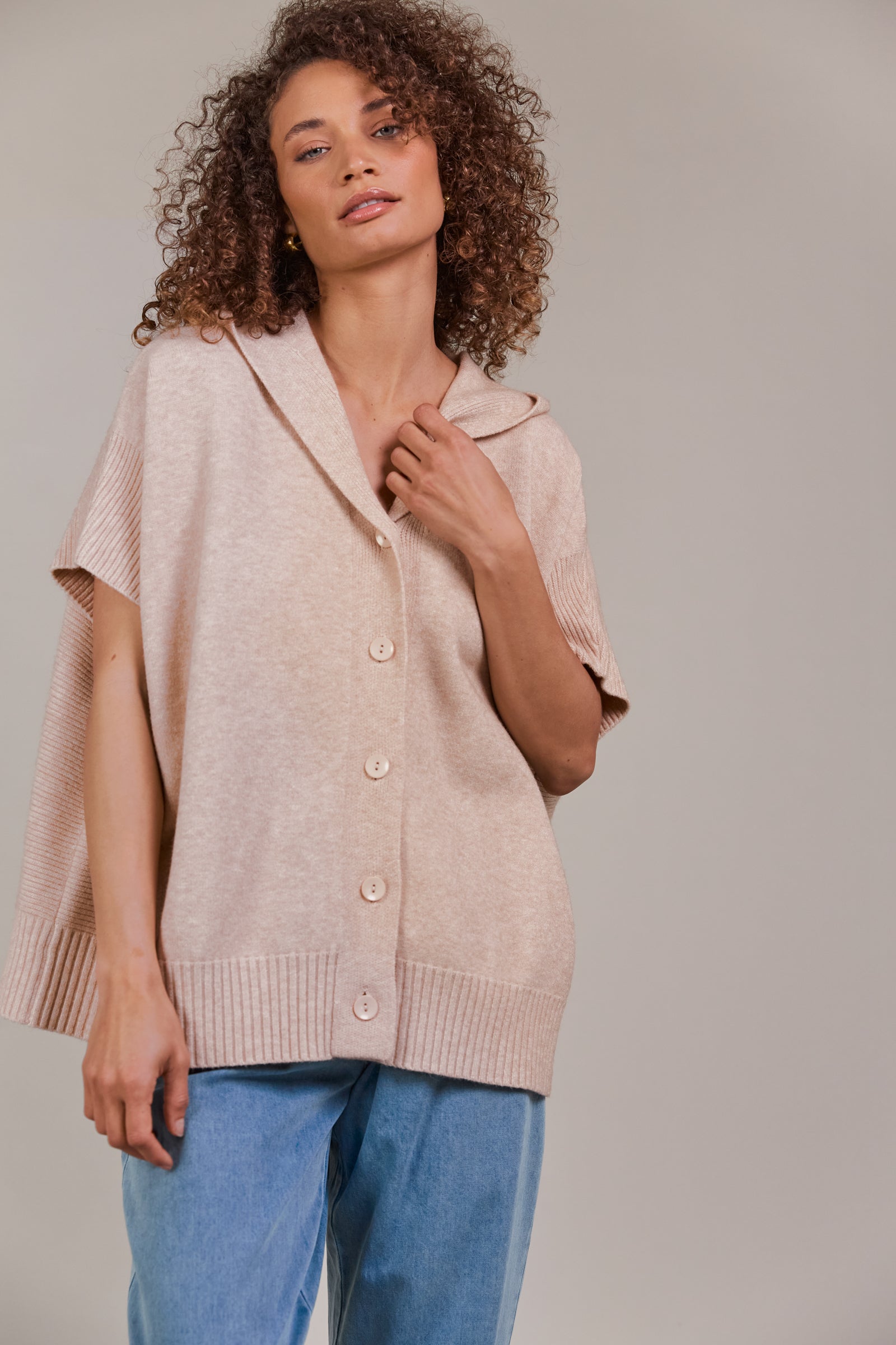 Estel Hood Knit Oat