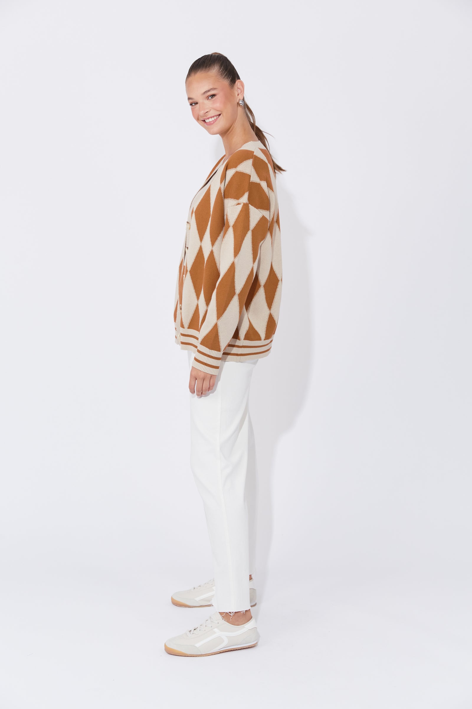 Casablanca Lurex Cardigan Sand/Dune