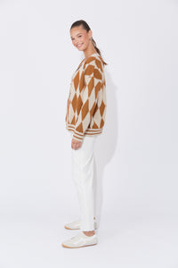 Casablanca Lurex Cardigan Sand/Dune
