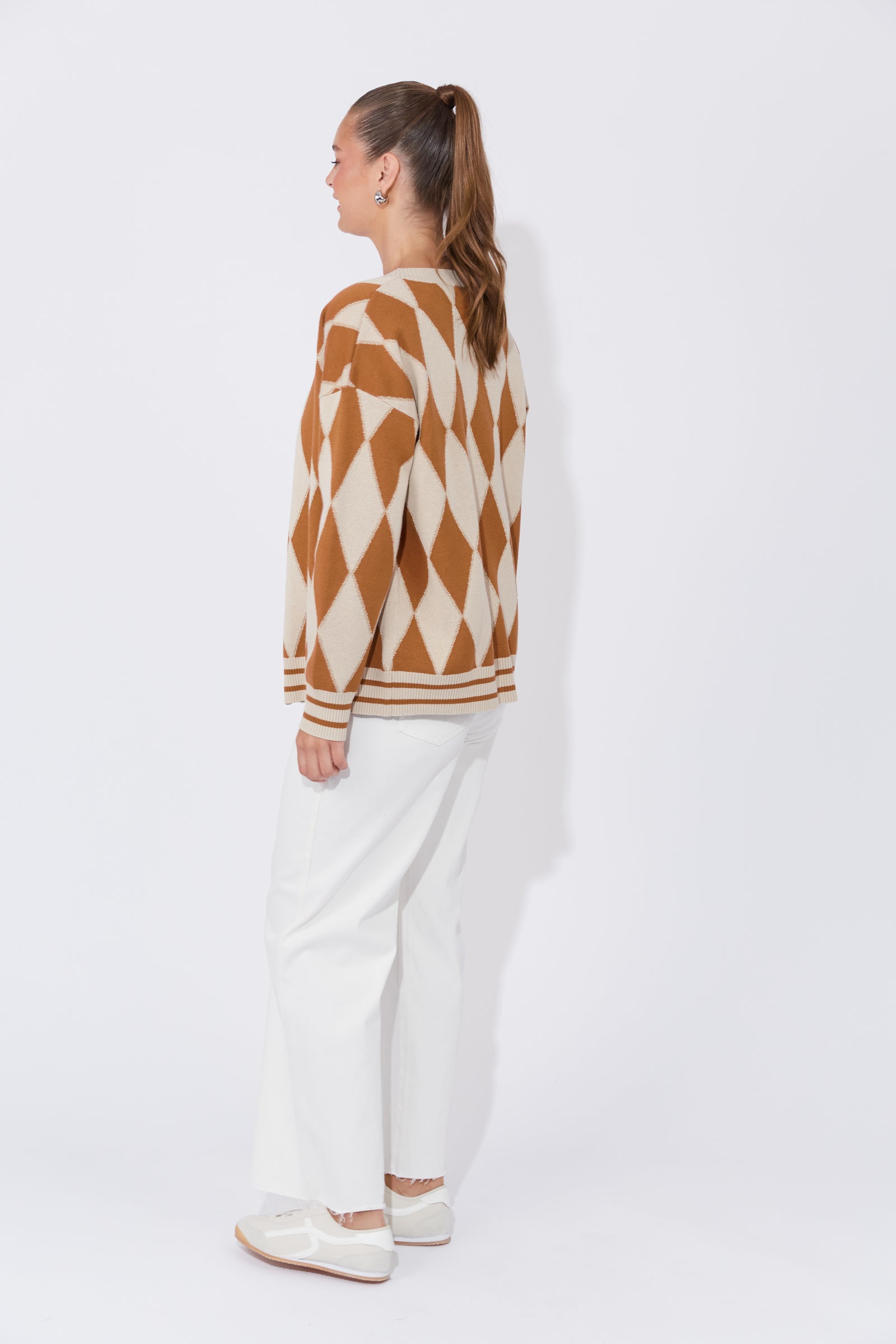 Casablanca Lurex Cardigan Sand/Dune