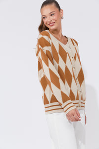 Casablanca Lurex Cardigan Sand/Dune