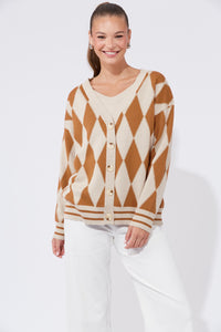 Casablanca Lurex Cardigan Sand/Dune