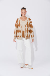 Casablanca Lurex Cardigan Sand/Dune