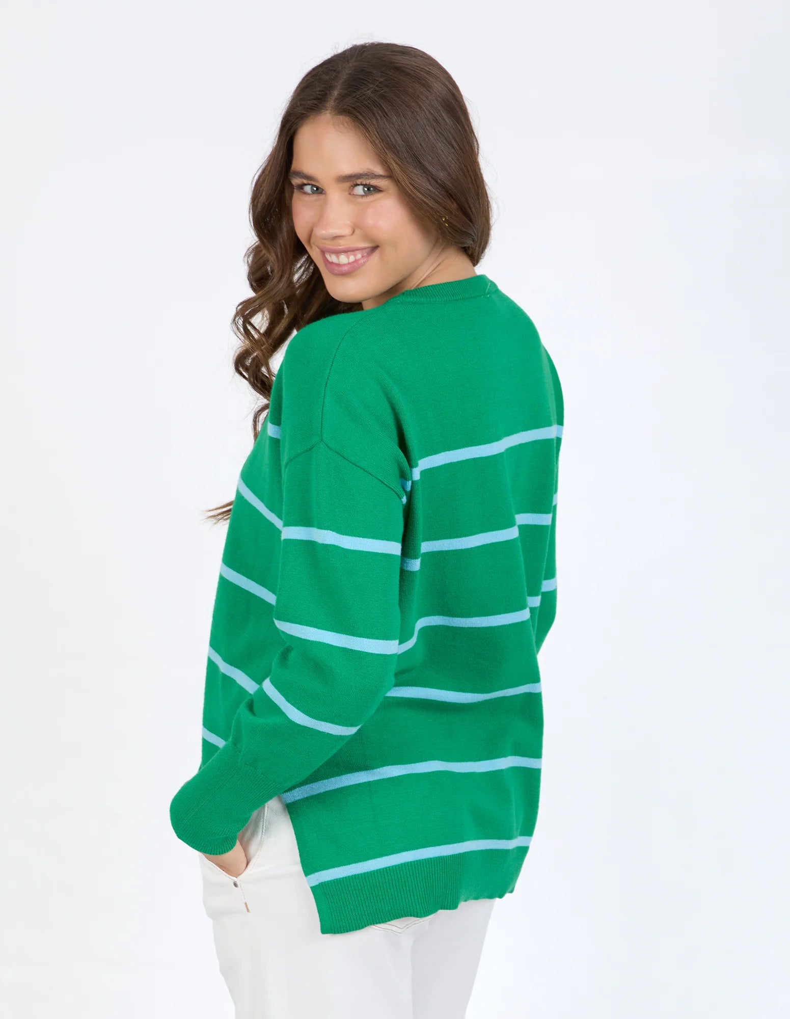 Elm | Charli Stripe Knit | Pine Green
