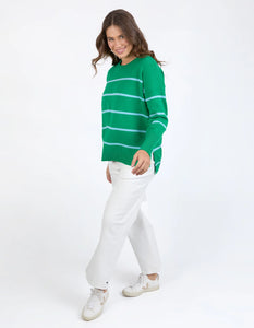 Elm | Charli Stripe Knit | Pine Green
