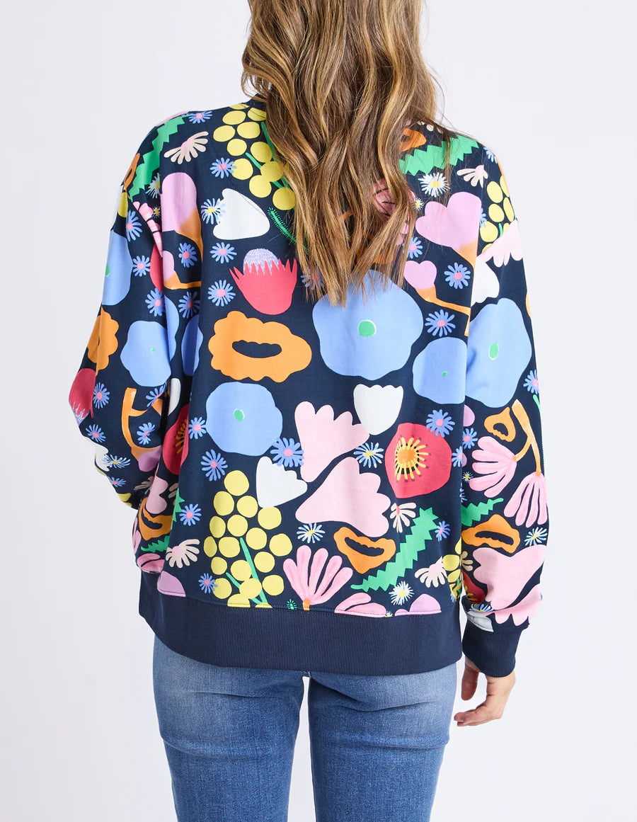 Elm | Flower Medley Crew | Multi Floral