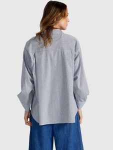 Madras Shirt - Black & White Stripe