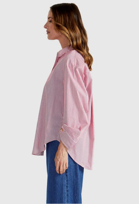 Madras Shirt - Red & White Stripe