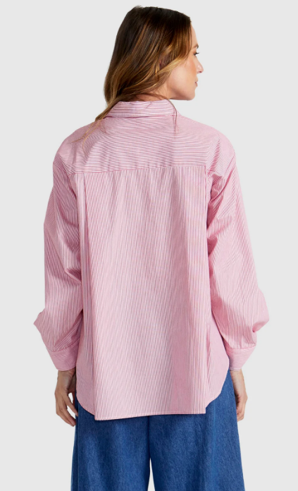 Madras Shirt - Red & White Stripe