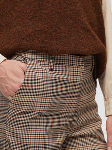 Nice Things Check Trousers Terracotta