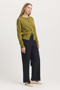 Fine Merino Cardigan Cardamon
