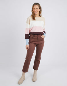 Elm Willow Coloured Jean Chocolate
