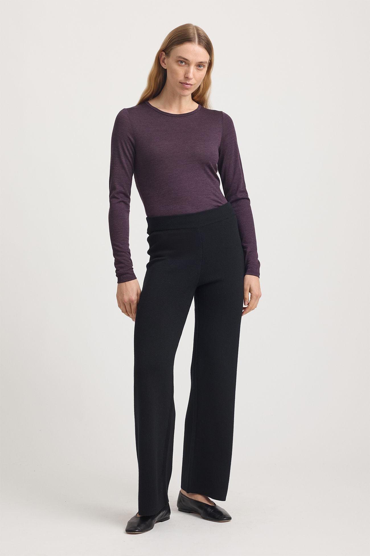 Merino Crew Neck Long Sleeve Tee  Sumak