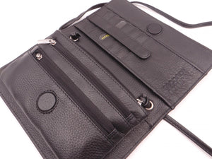 CB4  Cross Body Compartment Leather Bag